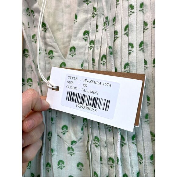 Hemant & Nandita Zehra Pale Mint Ramadan Style Long Dress, Size XS - Picture 14 of 16